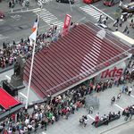 Aerial of the TKTS booth.